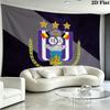 RSC Anderlecht Wall Tapestry Aesthetic Wall Hanging Printed Fabric Blanket Decorative Tapestries for Bedroom Living Room Home Decor