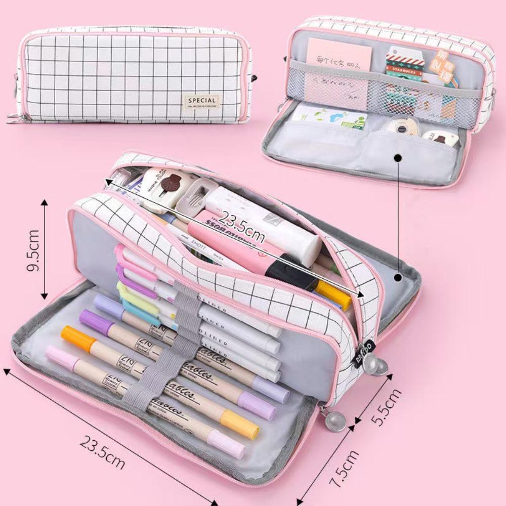 

Портативный пенал многослойная сумка для канцелярских принадлежностей креативная сумка для хранения школьные офисные принадлежности 1