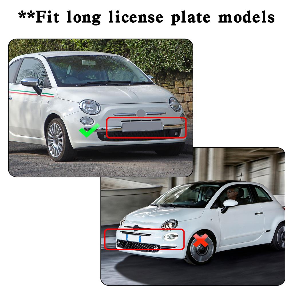 Paar Chrom Frontstoßstange Untere Zierleiste Für Fiat 500 2007-2015