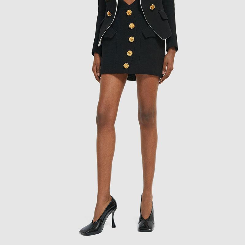 Fashion Show Style 10.5cm Irregular High Heels Spring/Summer Square Head Black White Fashion Sexy Professional Commuter Naked Shoes 43