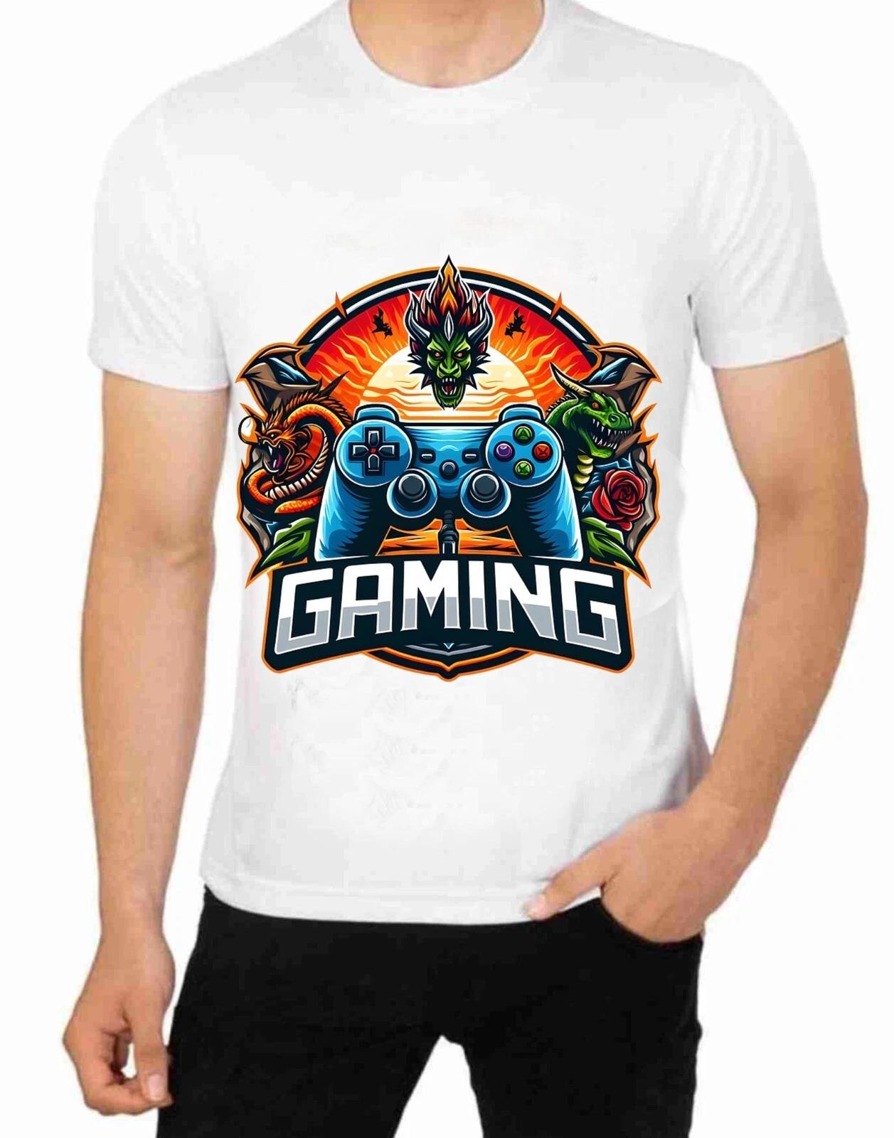 Gaming Gamer T-Shirt Evil Monster Character Art Nerd Play Computer Games 2XL