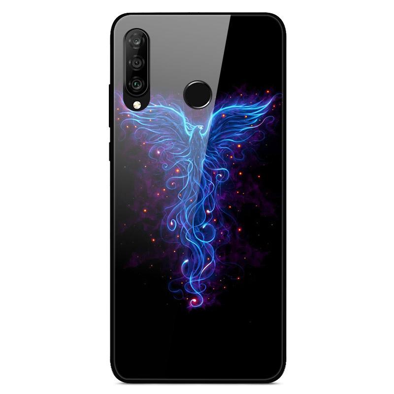 6.15"For Huawei Honor 20S Case Tempered Glass Print Back Cover Hard Case For Huawei Honor 20S MAR-LX1H Phone Case Honor20S 20 S