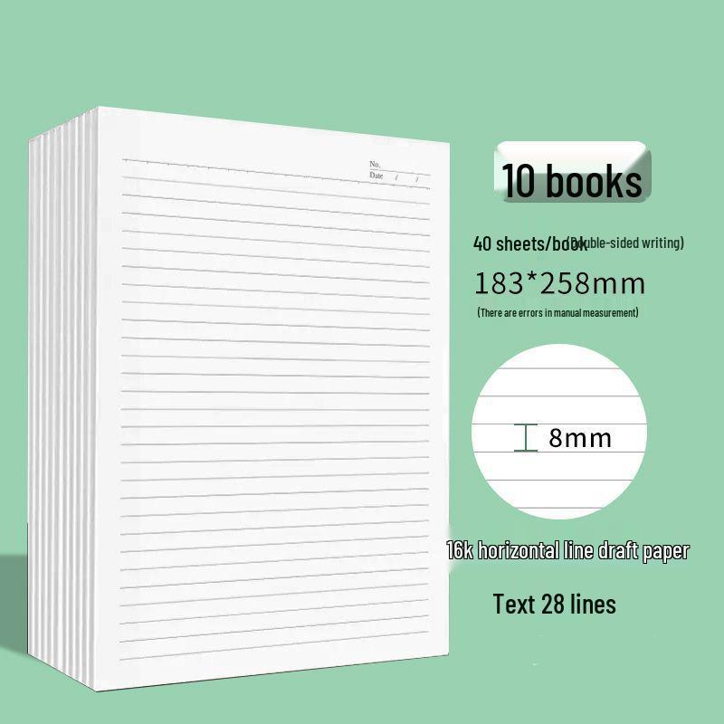 Škrábací papír pro postgraduální zkoušky, vysokoškolské a středoškolské studenty, 2000 listů, A4 náčrtník, prázdný B5 kalkulační papír.