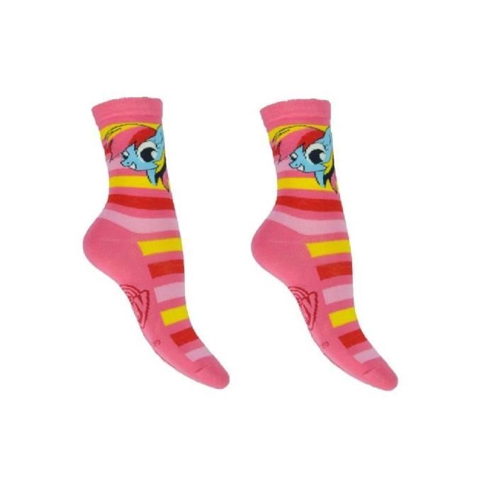 Chaussettes Enfant - Mon Petit Poney - Taille 27/30 - Rose, Jaune, Rouge