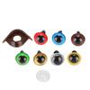 100pcs With Washer Plastic Safety Eyes Mix Color Puppet Toy Eyes Craft Eyes  Animal Dolls