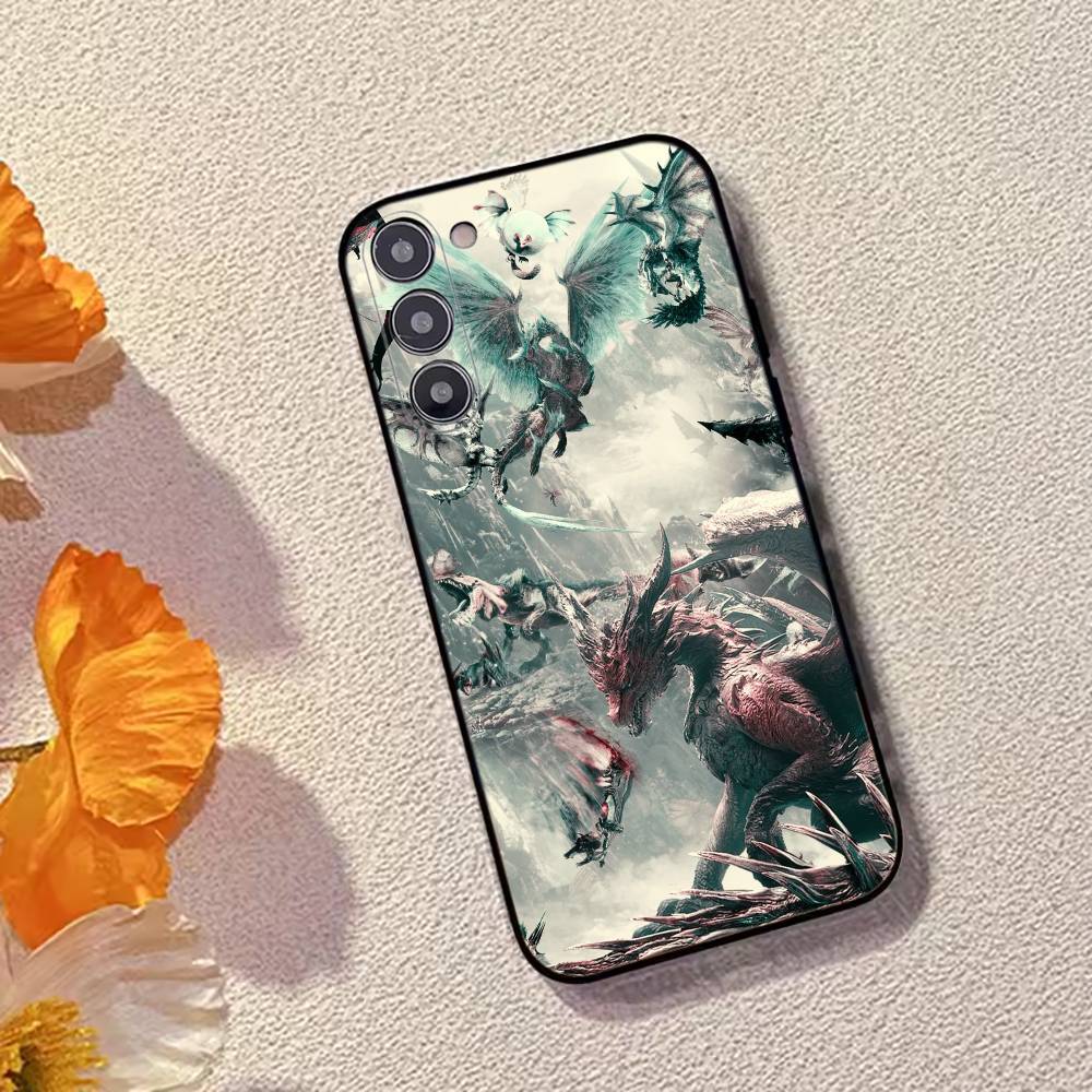 Monster H-Hunter Game Phone Case For Samsung Galaxy A73,A72,A71,A70,A53,A52,A51,Soft Silicone Black Cover
