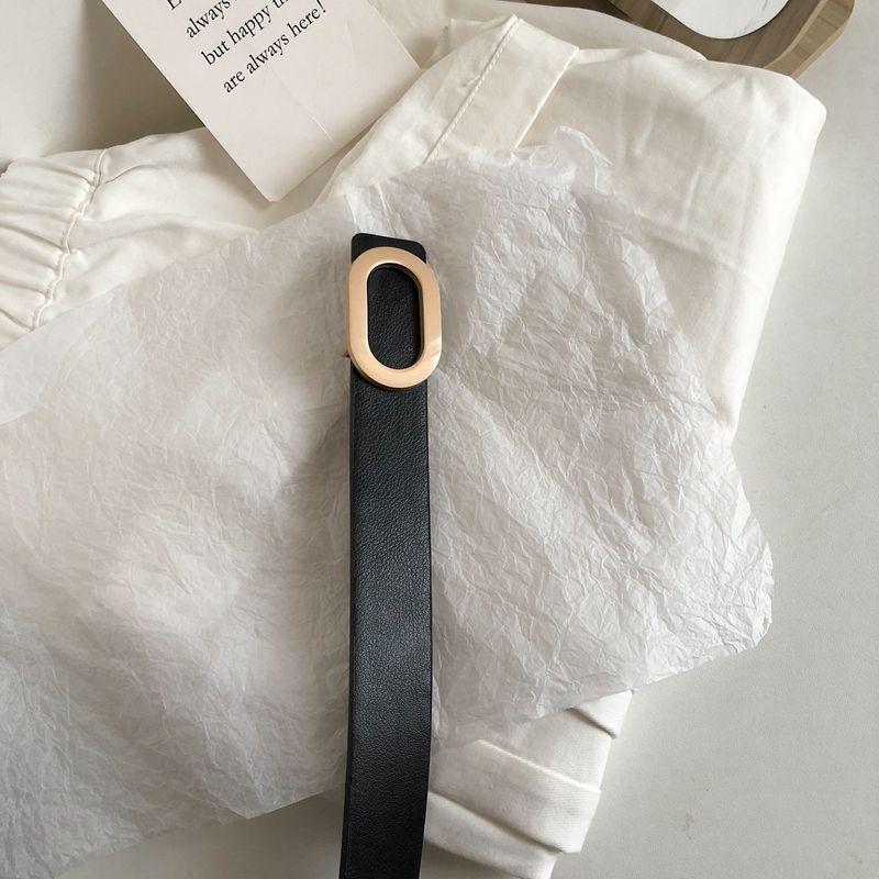 

Timeless Pu Black Womens Belt With Smooth Buckle For Effortless Appeal Fashion чёрный