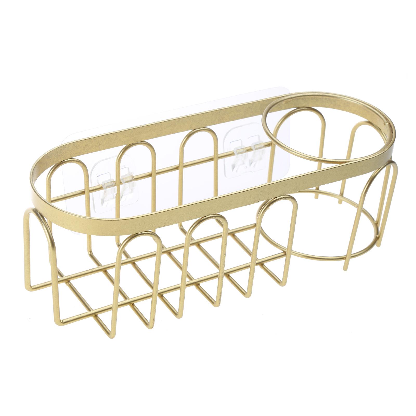 

Металлическая настенная стойка для хранения слива, мощные присоски, эффективный держатель для слива воды для ванной комнаты, кухни, отеля