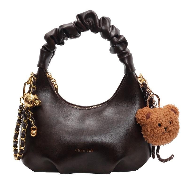 

Exquisite fashion handbag bag women s new foreign style versatile solid color pleated bag high sense niche trend messenger bag