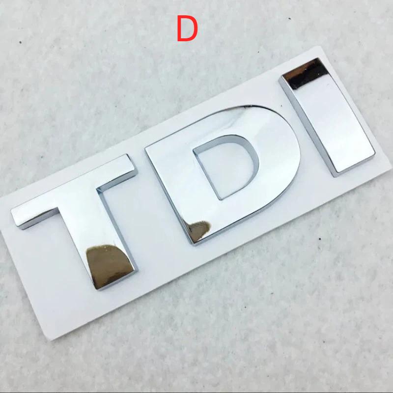 3D Metal TDI Logo Chrome Car Rear Trunk Badge Sticker Emblem