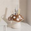 Multifunctional Design Mushroom Storage Box Polka Dot Pattern Pen Holder  Desk Stationery