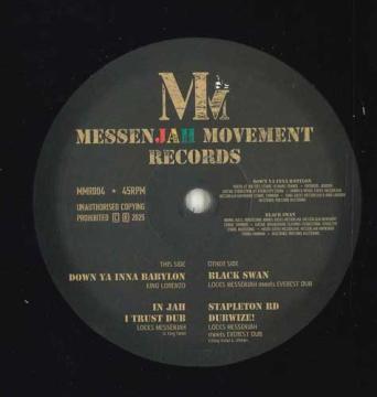 

12inch Record LOCKS MESSENJAH; LORENZO / LOCKS ME - Down Ya Inna Babylon; In JAH I Trus MMR004 Messenjah Movem 2025 UK Reggae, Ska & Dub