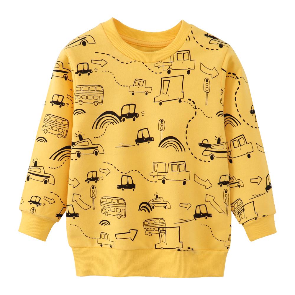 Unisex Kids Cartoon Terry Cotton Hoodie - Long Sleeve, Autumn Style, European & American Fashion Brand 7T (140cm)