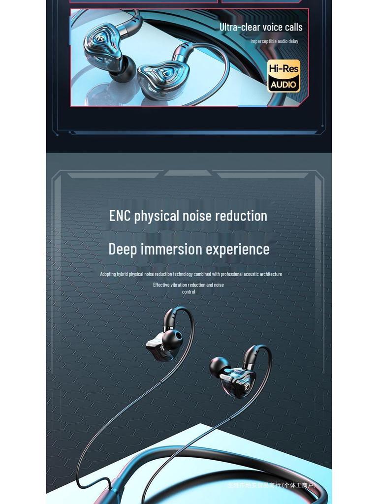 2025 Bluetooth Neckband Headphones: Heavy Bass, Wireless, Noise Cancelling, Long Standby, Sports & Running