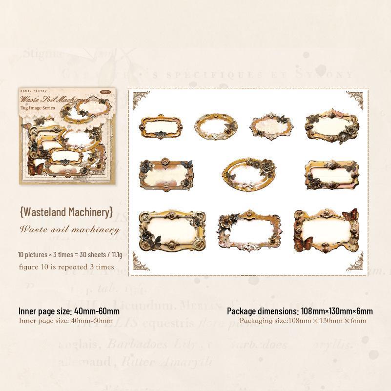 Ретро набор кружевных наклеек: Декоративные наклейки для Bullet Journal и не только