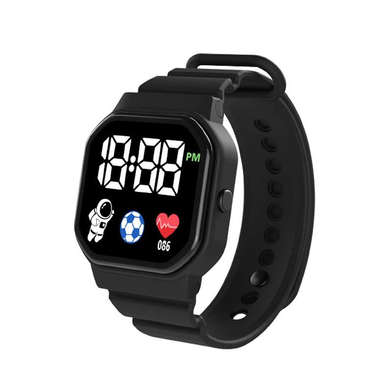 Key white LED electronic watch small square movement bright light personality wind trend electronic watch student couple LED electronic watch