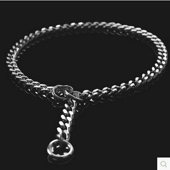 Stainless Steel Bite-Resistant Dog Training Chain Collar for Small, Medium, Large Dogs