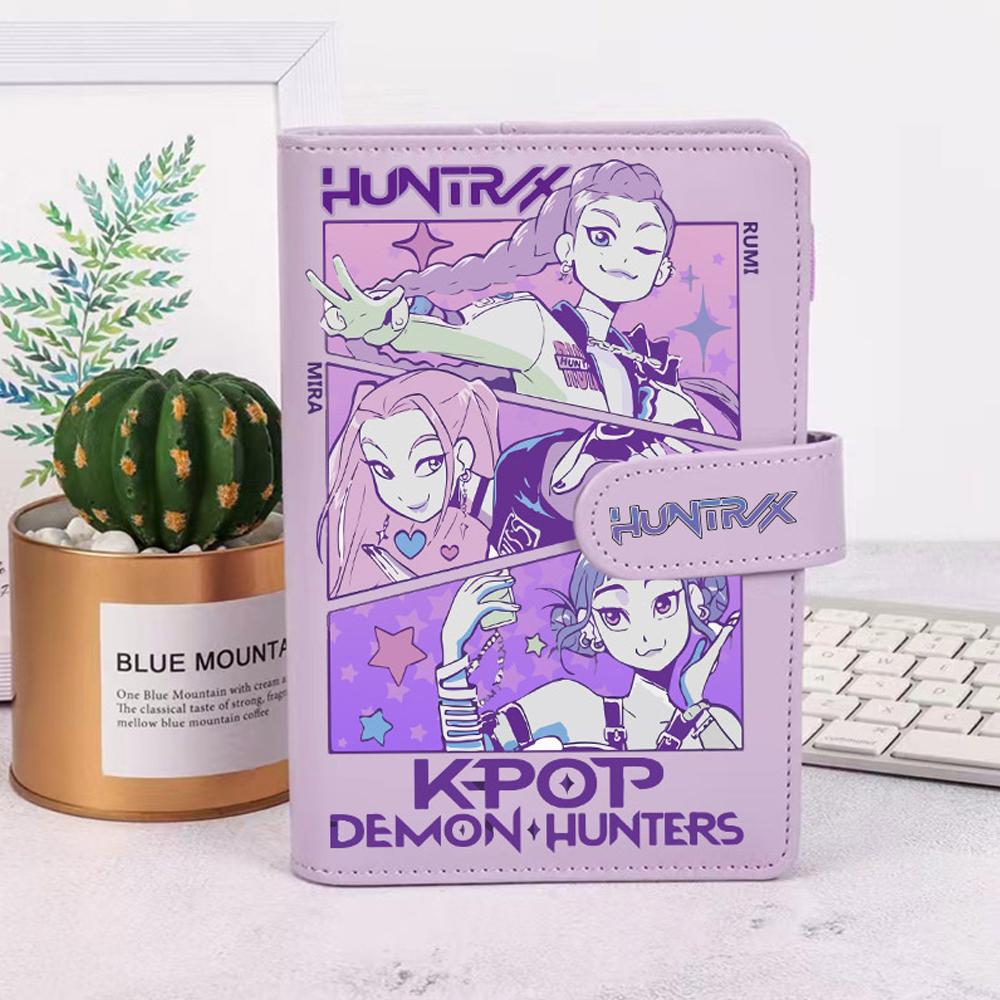 KPop Demon Hunters Student Notebook Portable, Detachable Loose-leaf Notebook, Diary