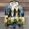 Women's Casual Long Sleeve Halloween Print Hoodie Pullover Sweatshirt