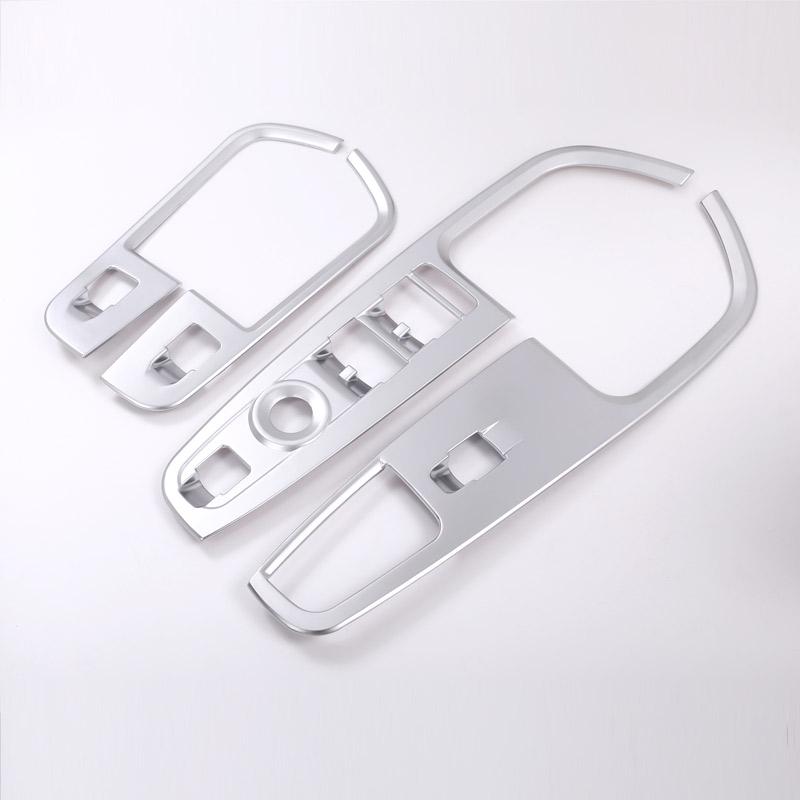 For Alfa Romeo Stelvio 2017 2018- ABS Car Interior Door Handle Window Glass Lifting Switch Buttons Frame Trim Cover Stickers