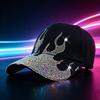 New European and American Style Light Luxury Flame Diamond Temperament Baseball Cap Men's and Women's Summer Versatile Sunshade Sunscreen Hat