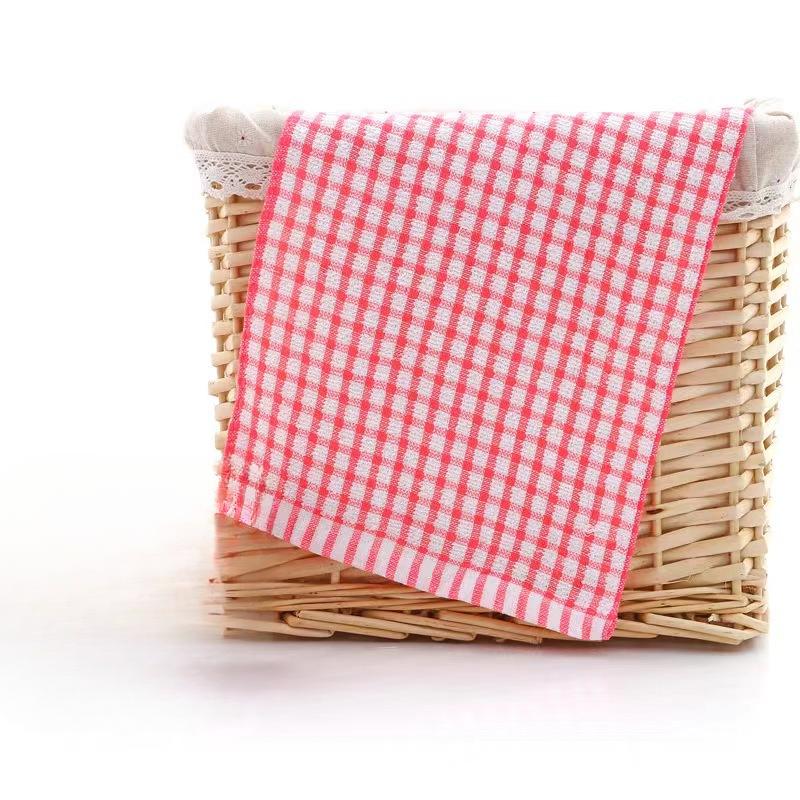 

10-1pcs 28*40 Plaid Dish Towels - Absorbent, Reusable Kitchen Cleaning Cloths for Bedroom, Bathroom, and Outdoor Use, Shrink-Resistant 5pcs розовый