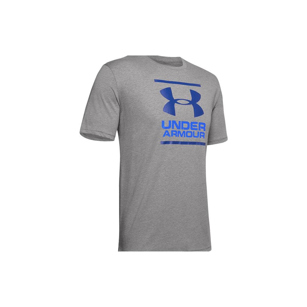 Under Armour UA GL Foundation Short Sleeve Crew Neck Tee Men Tops Steel-Light-Heather 1326849-036
