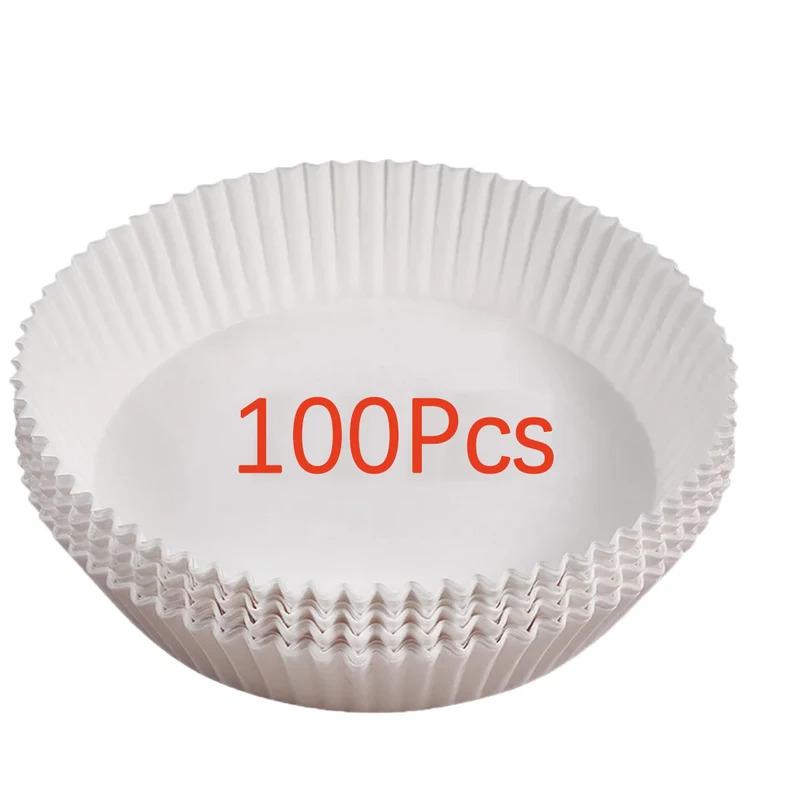 10-100Pcs Air Fryer Disposable Paper Non-Stick Airfryer Baking Papers Round Air-Fryer Paper Liners Paper Kitchen Accessories