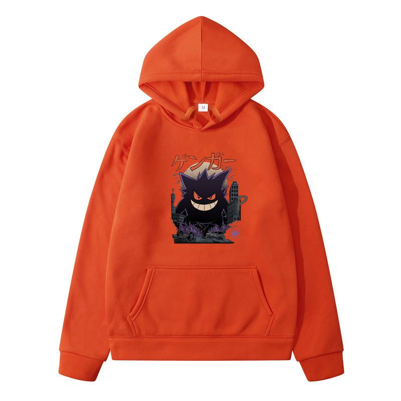 Loose Hooded Sweater Gengar Kaiju Fleece Pullover Sweatshirt Men'S Fast Sale