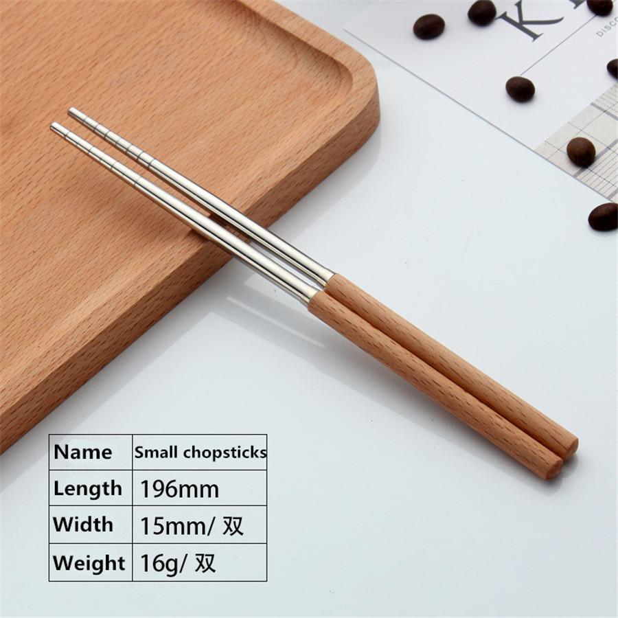 Beech Wood Handle Stainless Steel Western Tableware Steak Dessert Coffee Cooking Knife Fork Spoon Dinning Room Creative