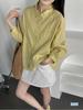 Korean Style Light Salt Washed Cotton Oversized Jacket Shirt for Women - New 26 Spring/Autumn Collection