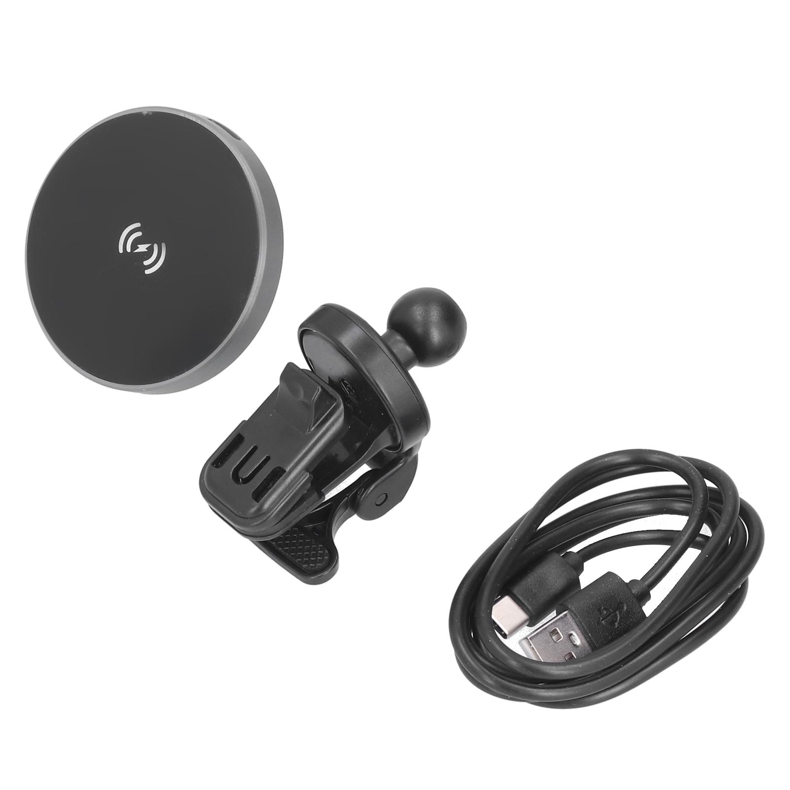 

Магнитное беспроводное автомобильное зарядное устройство с вращением на 360 градусов, устойчивое воздушное отверстие, беспроводное автомобильное зарядное устройство для iPhone