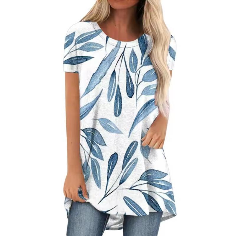 

Мода Абстрактная графика Футболки Цветочные 3D Печатные Женские Большие Уличные Футболки Туники Топы Harajuku Женские Футболки Одежда XS