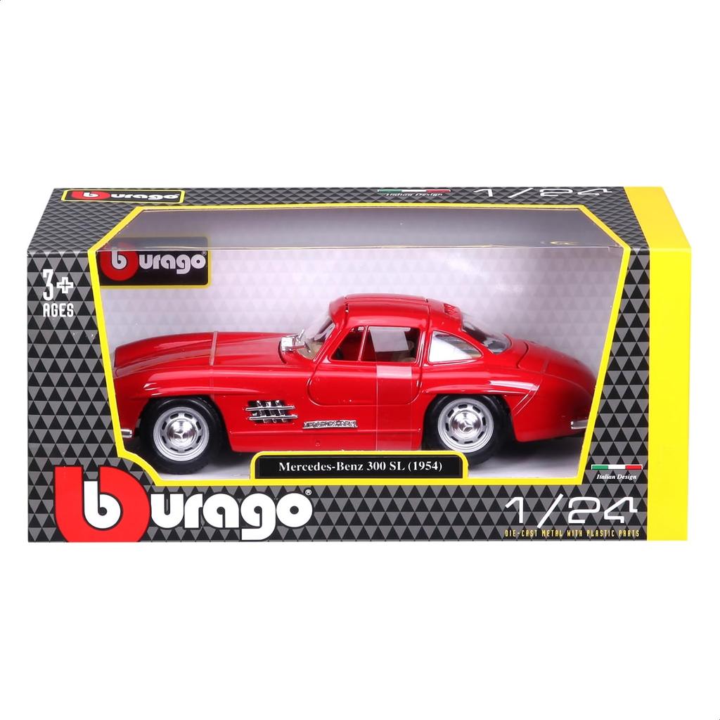 Bburago 1/24 Scale Mercedes-Benz 300 SL 1954 Red / Diecast Model Car, Finished Product, 18-22023 RD [Parallel Import]