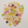100 stuks Ronde Houten 4 Gaten Knopen Naaien Stippen Gestreepte Knutsel Naaiaccessoires