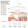 Folding Clothes Hanger Multi Slot Wardrobe Storage Rack New Rotating Hanger  Closet Storage