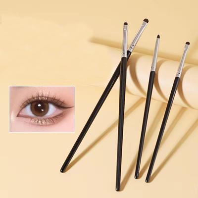 4Pcs Fine Eyeshadow Brushes Smudge Precision Eyeliner Smudge Makeup Brush Eyelid Highlighter Lying Silkworm Makeup Brushes Tools