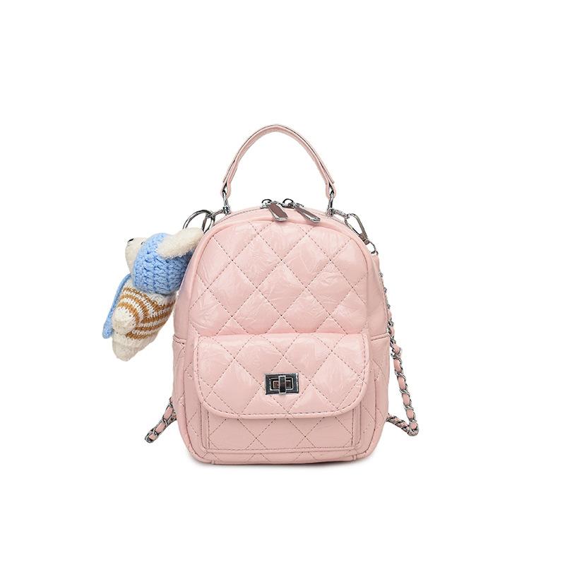 Schoolbag jogo embroidered grid chain mini backpack women's new fashion versatile mini portable shoulder small backpack tide
