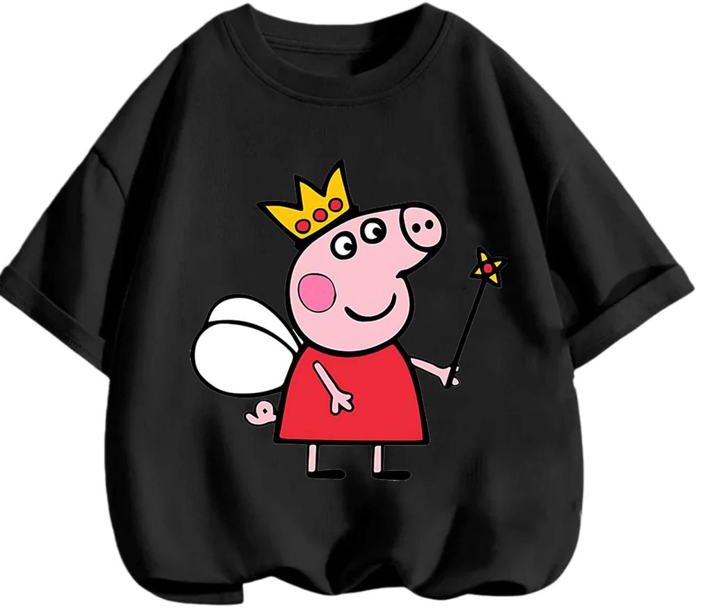Soft Cotton Crew Neck T Shirt Cute Kawaii Cartoon Summer Casual Wear For Kids Peppa Pig Boys Girls 3 14