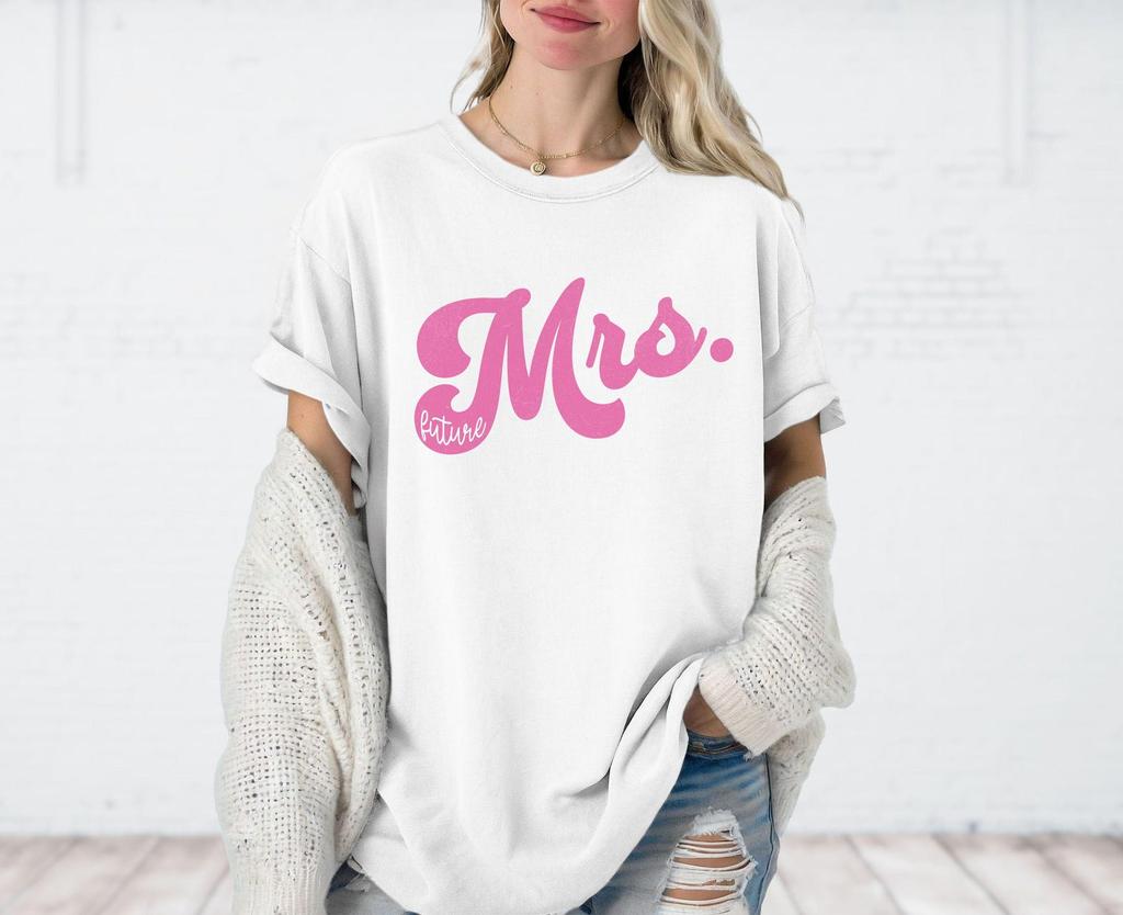 Future Mrs. Shirt for Bridal Shower Engagement Gift, Comfort Colors Retro Bride-to-Be T-shirt, Distressed Graphic Tee, Newly Engaged Gift