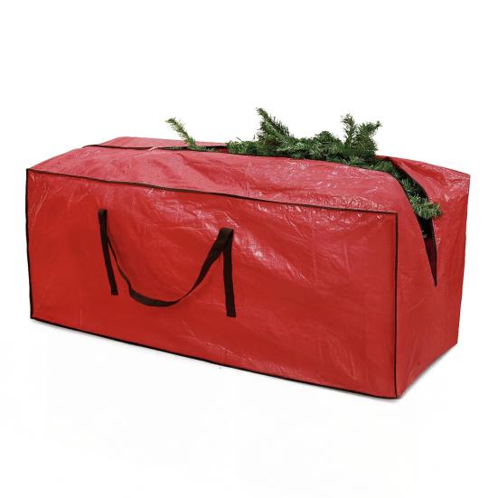 Christmas Tree Storage Bag Generous Capacity Waterproof Dustproof Reinforced Tear-Resistant PE Woven Tree Storage Organizer