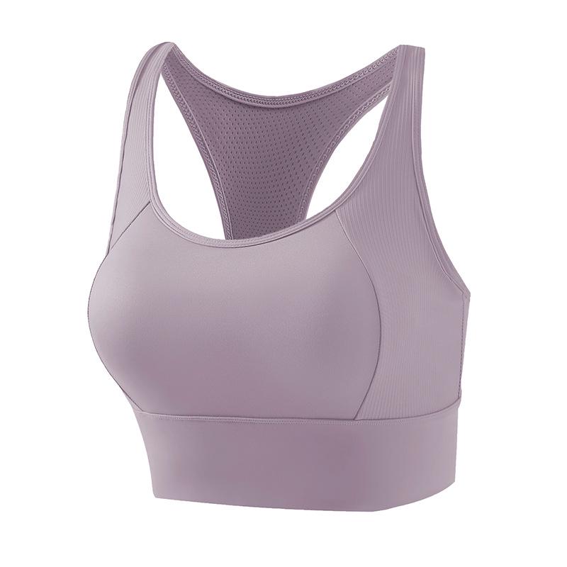 

Plus Size Anti-Shock Sports Bra: Breathable Running & Yoga Fitness Top 2XL (72.5-82.5 kg) фіолетовий