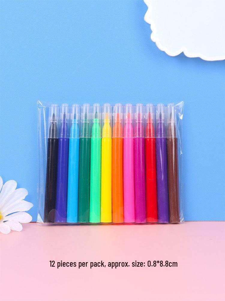 

Набір 6-кольорових акварельних маркерів та пензлів для малювання для дитсадківців