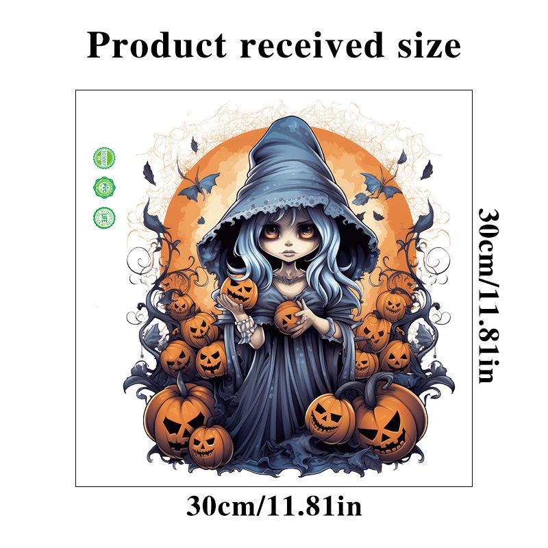 2025 Halloween Witch Pumpkin Wall Stickers Self Adhesive Decoration for Windows Glass Doors Cabinets Desk Background Home Party Decor