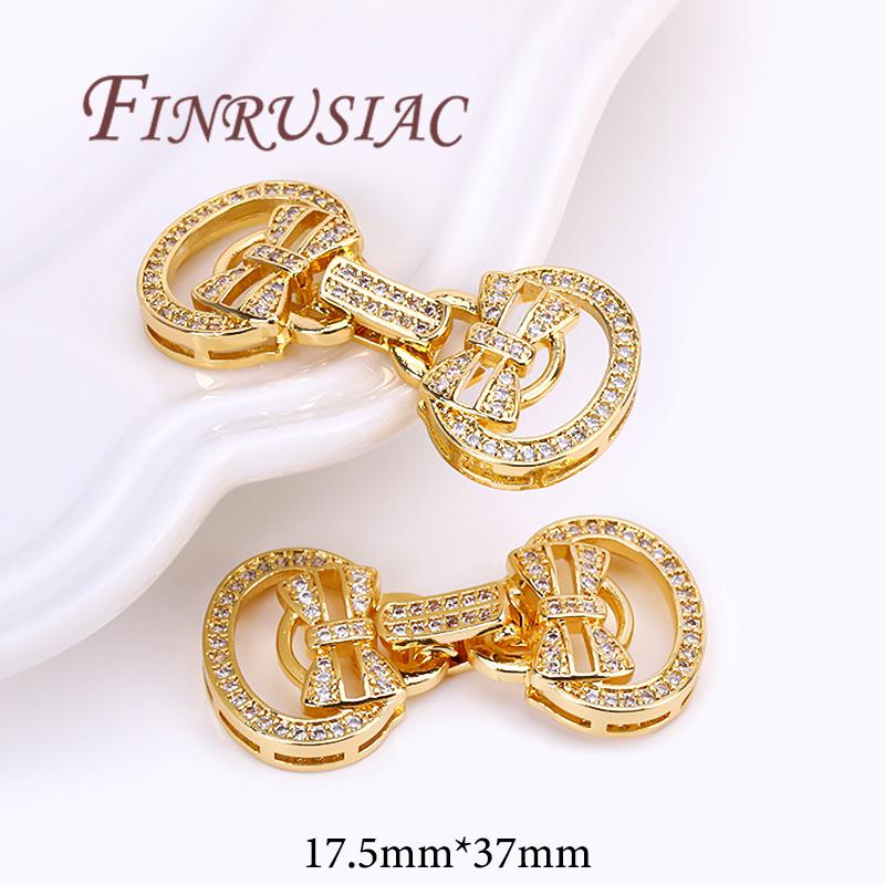18K Gold Plated Clasp For Jewelry,Connectors For Bracelets,Fasteners Clasps,DIY Jewelry Accessories,Necklace Findings