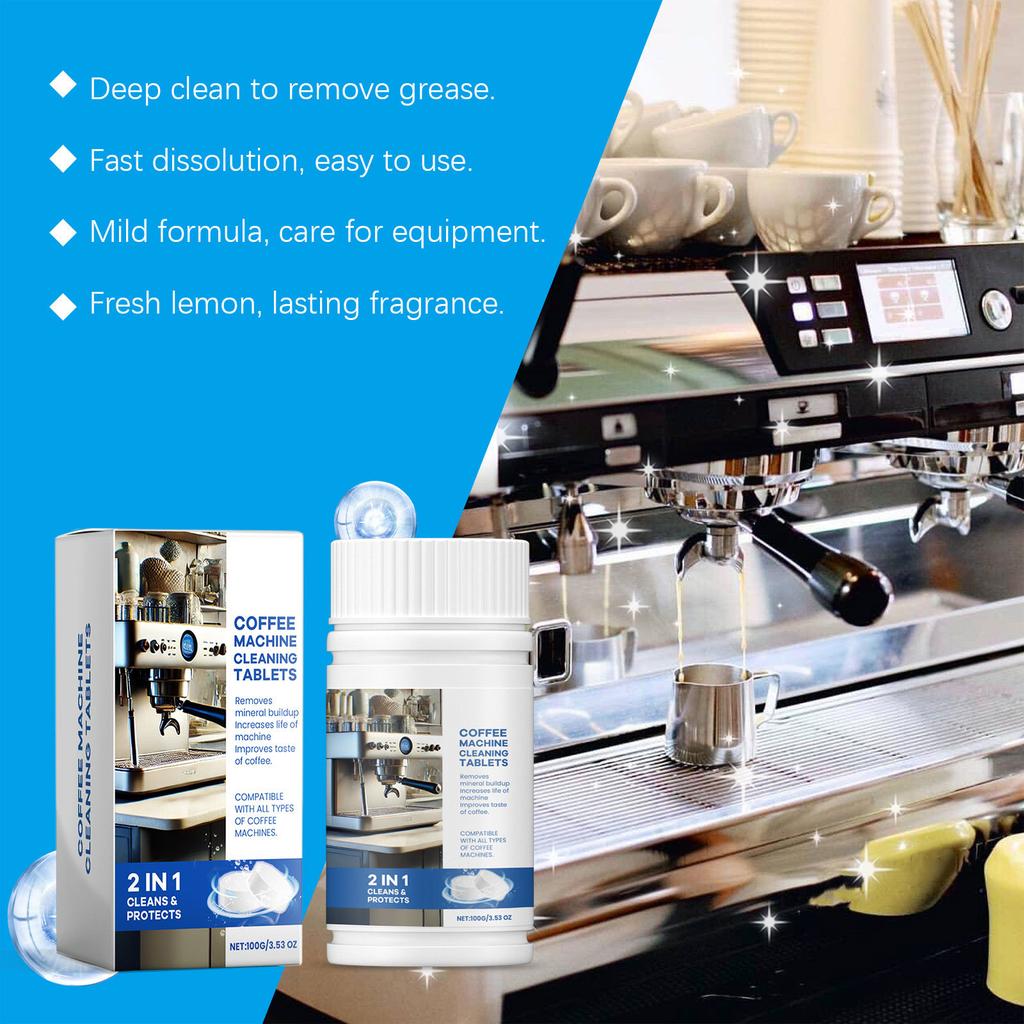 Coffee Machine Cleaning Tablets High Efficiency Espresso Maker Cleaner Safe Effervescent Tablet for Home and Office