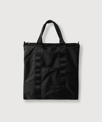 Mood Inside Nylon Packable Tote Bag_Black