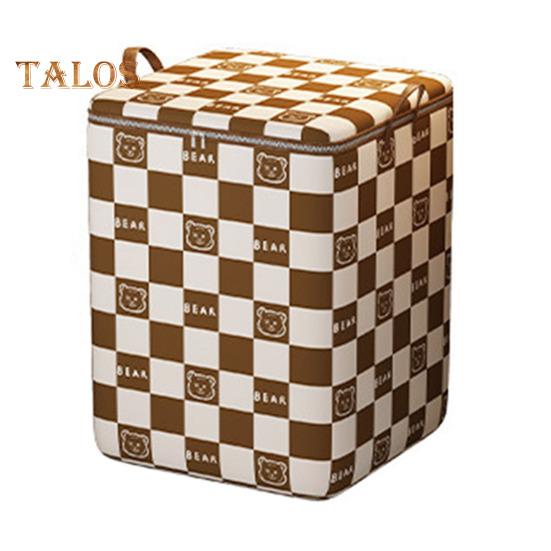 

Передвижная упаковочная сумка, сумка для хранения одежды с мультяшным узором, водонепроницаемый складной органайзер для одеял S коричневый