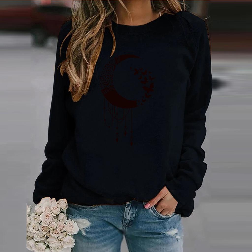 Winter Womens Casual Tops Ladies Print Sweatshirt Blouse Tee Sweater
