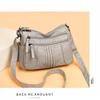 Retro Soft Leather Shoulder Bag Multi Pocket Solid Color Crossbody Bag Perfect for Business Trips Grocery Shopping